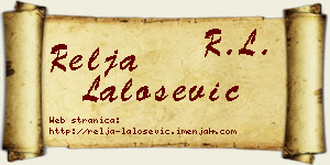 Relja Lalošević vizit kartica